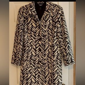 The Limited Black and White Patterned Coat